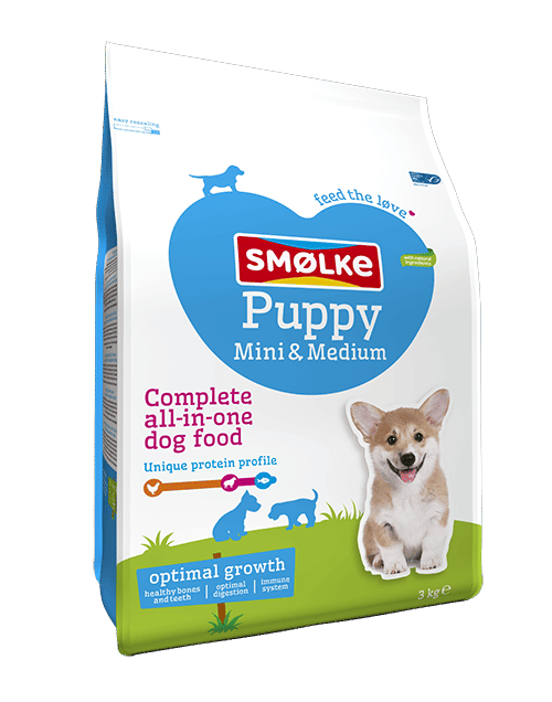 smolke puppy mini medium 3kg verpakking