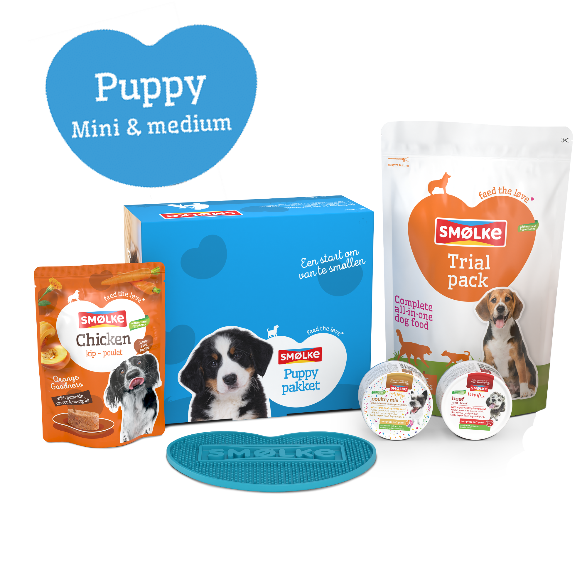 Puppypakket Mini & Medium